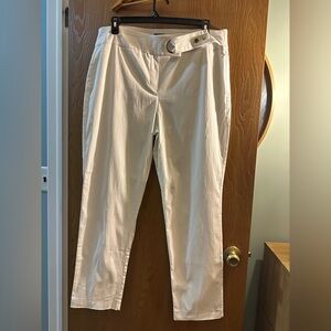 JM Collection Cream High-Waist Pants